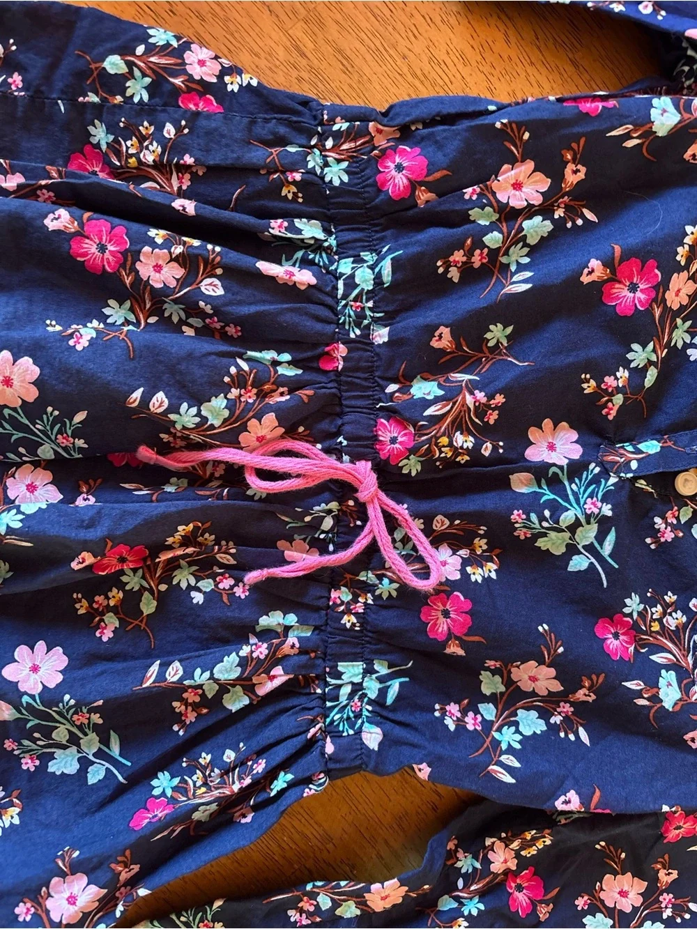 Carter’s Girls Size 6 Navy Floral Long Sleeve Peplum Blouse